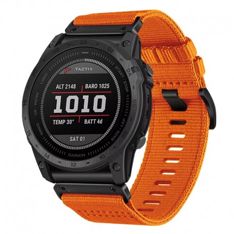 Nylonový řemínek pro Garmin Fenix 3 / 5X / 5X Plus / 6X / 6X Pro / 7X / 8 51mm oranžový