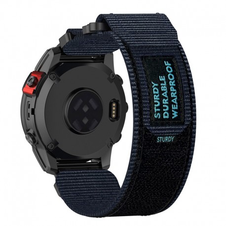 Nylonový řemínek Sturdy pro Garmin Fenix 3 / 5X / 5X Plus / 6X / 6X Pro / 7X / 8 51mm modrý
