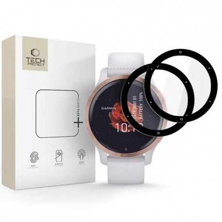 Hybridní sklo Tech-Protect Glass Flex+ 2-pack pro Garmin Venu 2S