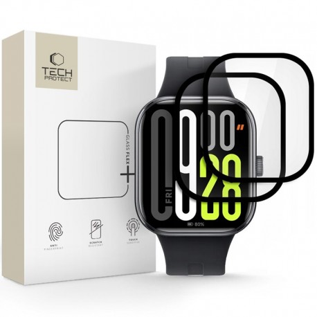 Hybridní sklo Tech-Protect Glass Flex+ 2-pack pro Xiaomi Redmi Watch 5 černé