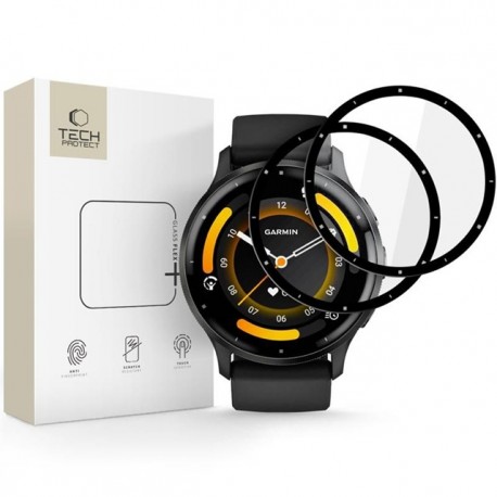 Hybridní sklo Tech-Protect Glass Flex+ 2-pack pro Garmin Venu 3 černé