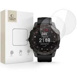 Tvrzené sklo Tech-Protect Glass Fit+ 2-pack pro Garmin Fenix 7X / 7X Pro