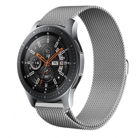 Řemínek Milánský tah pro Samsung Galaxy Watch 46 mm stříbrný