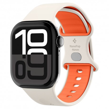 Spigen Nano Pop řemínek pro Apple Watch 5/6/7/8/9/10/SE/SE 2 38/40/41/42mm Orange Beige