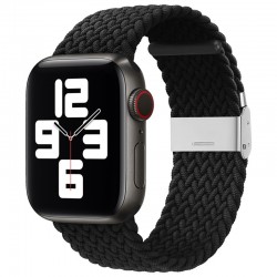Nylonový řemínek pro Apple Watch 5/6/7/8/9/10/Ultra/Ultra 2 (42/44/45/46/49mm) černý