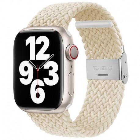 Nylonový řemínek pro Apple Watch 5/6/7/8/9/10/Ultra/Ultra 2 (42/44/45/46/49mm) béžový