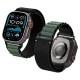 Spigen WBF1 nylonový řemínek pro Apple Watch 5/6/7/8/9/10/Ultra 42/44/45/46/49mm černý / zelený