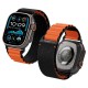 Spigen WBF1 nylonový řemínek pro Apple Watch 5/6/7/8/9/10/Ultra 42/44/45/46/49mm černý / oranžový