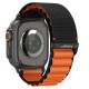 Spigen WBF1 nylonový řemínek pro Apple Watch 5/6/7/8/9/10/Ultra 42/44/45/46/49mm černý / oranžový