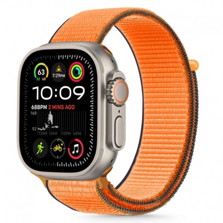 Tech-Protect nylonový řemínek pro Apple Watch 8 / 9 / 10 / 11 / Ultra 42/44/45/49 mm oranžový