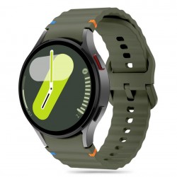 Tech-Protect silikonový řemínek pro Samsung Galaxy Watch 4 / 5 / 5 Pro / 6 / 7 / FE zelený