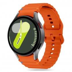 Tech-Protect silikonový řemínek pro Samsung Galaxy Watch 4 / 5 / 5 Pro / 6 / 7 / FE oranžový