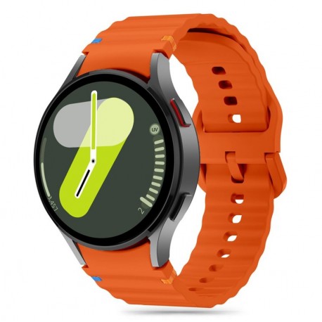 Tech-Protect silikonový řemínek pro Samsung Galaxy Watch 4 / 5 / 5 Pro / 6 / 7 / FE oranžový