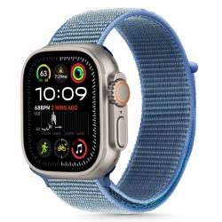 Tech-Protect nylonový řemínek pro Apple Watch 8 / 9 / 10 / 11 / Ultra 42/44/45/49 mm modrý