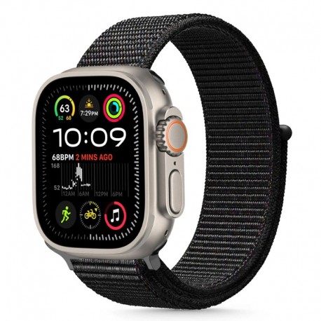 Tech-Protect nylonový řemínek pro Apple Watch 8 / 9 / 10 / 11 / Ultra 42/44/45/49 mm černý