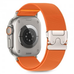 Tech-Protect Clasp nylonový řemínek pro Apple Watch 8 / 9 / 10 / 11 / Ultra 42/44/45/49 mm oranžový