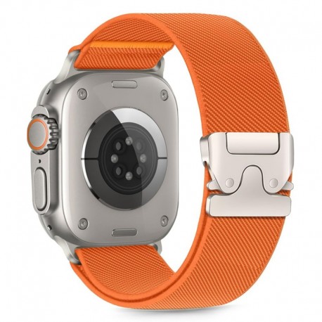 Tech-Protect Clasp nylonový řemínek pro Apple Watch 8 / 9 / 10 / 11 / Ultra 42/44/45/49 mm oranžový
