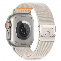 Tech-Protect Clasp nylonový řemínek pro Apple Watch 8 / 9 / 10 / 11 / Ultra 42/44/45/49 mm šedý