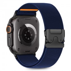 Tech-Protect Clasp nylonový řemínek pro Apple Watch 8 / 9 / 10 / 11 / Ultra 42/44/45/49 mm modrý