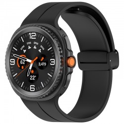 Techsuit W011 silikonový řemínek pro Samsung Galaxy Watch8 40mm / Watch8 44mm / Watch8 Classic 46mm černý