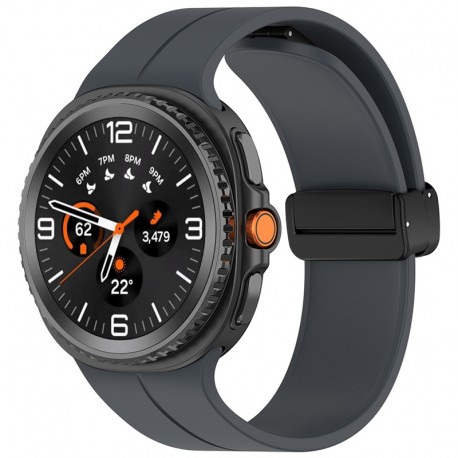 Techsuit W011 silikonový řemínek pro Samsung Galaxy Watch8 40mm / Watch8 44mm / Watch8 Classic 46mm šedý