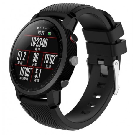 Silikonový řemínek pro Xiaomi Amazfit 2 Stratos černý
