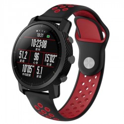 Silikonový řemínek pro Xiaomi Amazfit 2 Stratos černo-červený