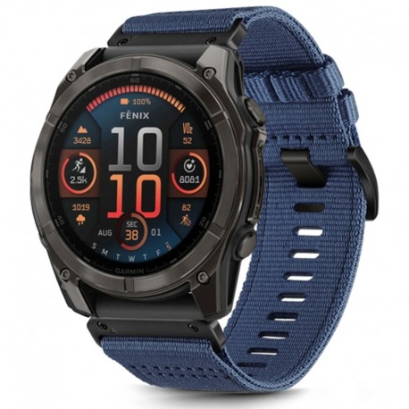 Nylonový řemínek s přezkou QuickFit 22mm pro Garmin Instinct Crossover modrý