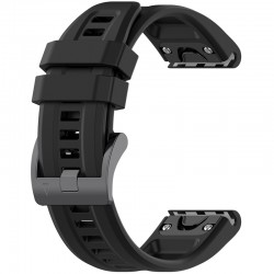 Techsuit QuickFit 20mm silikonový řemínek pro Garmin Fenix 5S/6S/7S/8 43mm černý