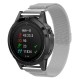 Milánský tah QuickFit 20mm pro Garmin Fenix 5S / 6S / 7S / 8 43mm stříbrný