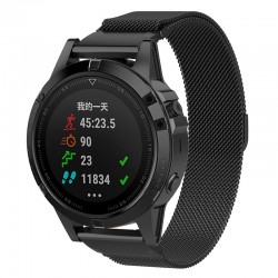 Milánský tah QuickFit 20mm pro Garmin Instinct 2S / 2S Solar černý