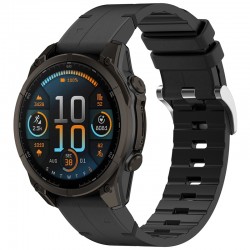 Kožený řemínek QuickFit 22mm pro Garmin Forerunner 945/955/965/970 černý