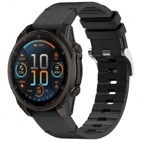 Kožený řemínek QuickFit 22mm pro Garmin Forerunner 945/955/965/970 černý
