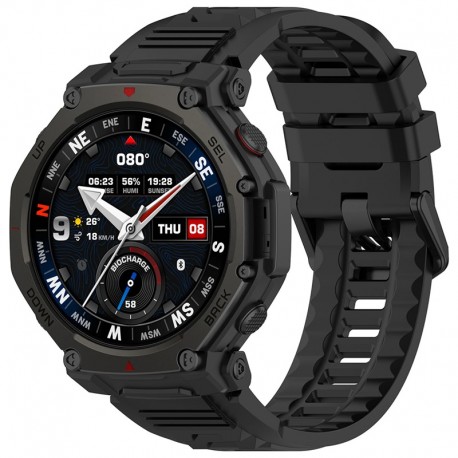 Techsuit W067 silikonový řemínek pro Amazfit T-Rex 3 Pro černý
