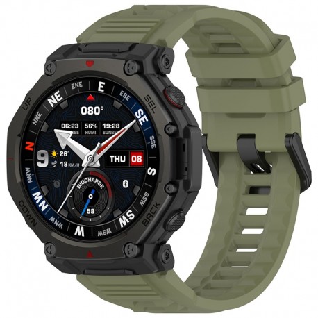 Techsuit W067 silikonový řemínek pro Amazfit T-Rex 3 Pro zelený