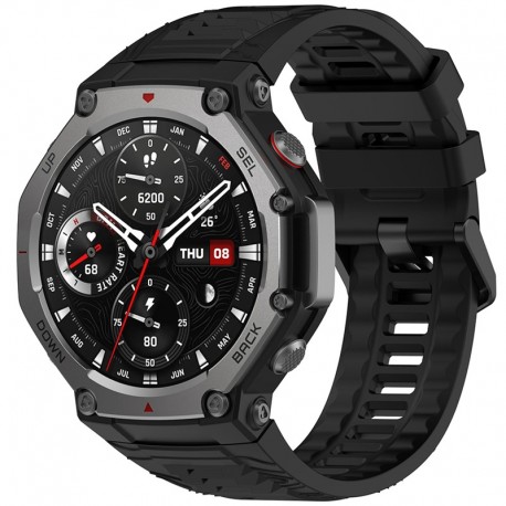 Techsuit W067 silikonový řemínek pro Amazfit T-Rex 3 černý