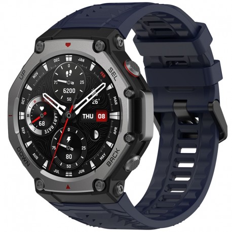Techsuit W067 silikonový řemínek pro Amazfit T-Rex 3 modrý