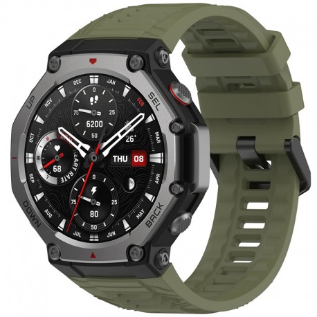 Techsuit W067 silikonový řemínek pro Amazfit T-Rex 3 zelený