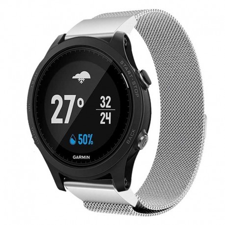 Řemínek Milánský tah pro Garmin Forerunner 935 stříbrný