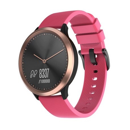 Silikonový řemínek pro Garmin Vivomove Optic růžový