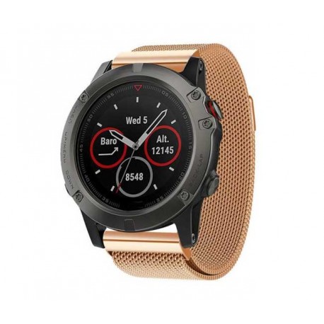 Řemínek Milánský tah pro Garmin Fenix 3/3HR růžový