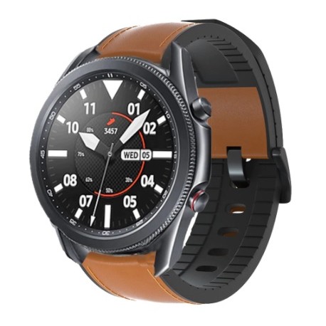 Kožený řemínek premium pro Samsung Galaxy Watch 3 45mm hnědý