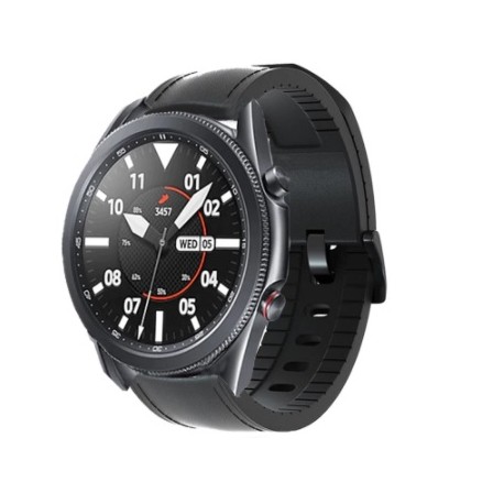 Kožený řemínek premium pro Samsung Galaxy Watch 3 45mm černý