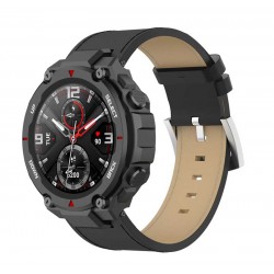 Kožený řemínek pro Xiaomi Amazfit T-Rex černý