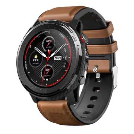 Kožený řemínek premium pro Xiaomi Amazfit Stratos 3 hnědý