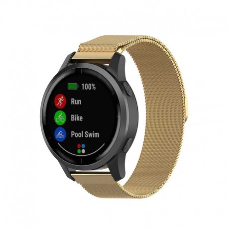 Řemínek Milánský tah pro Garmin Vivoactive 4s zlatý