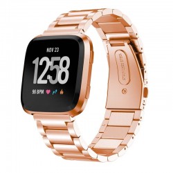 Kovový řemínek pro Fitbit Versa 2 růžový