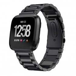 Kovový řemínek pro Fitbit Versa 2 černý
