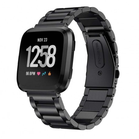 Kovový řemínek pro Fitbit Versa 2 černý