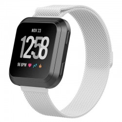 Řemínek Milánský tah pro Fitbit Versa stříbrný